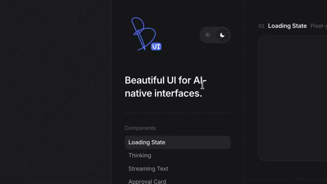 Beautiful UI component library for polished AI-native product interfaces