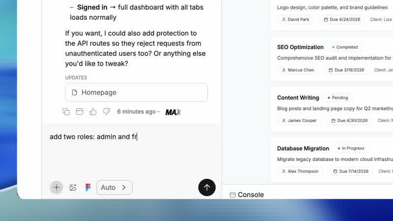 Full-Stack Freelancer Portal in One Afternoon with Anything - Role-based access that works at two levels