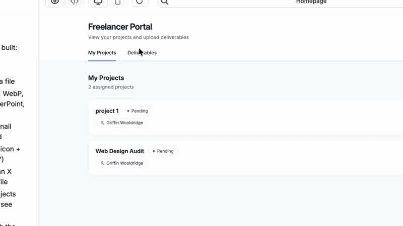 Full-Stack Freelancer Portal in One Afternoon with Anything - File uploads are three things happening at once